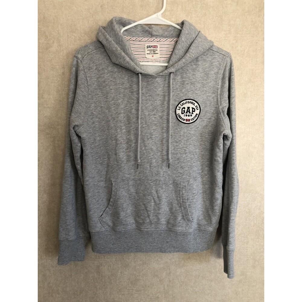Gap London Edition S.F. California USA Woman's Hoodie Sweatshirt Gray Sz M GUC